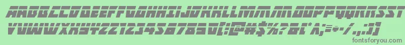 Halfshellherolaserital Font – Gray Fonts on Green Background