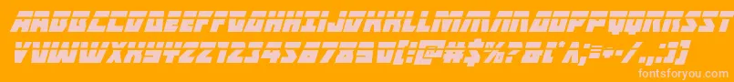 Halfshellherolaserital Font – Pink Fonts on Orange Background