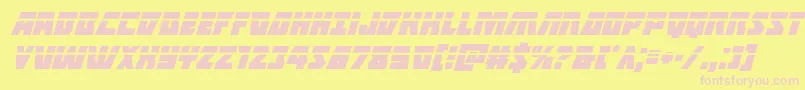 Halfshellherolaserital Font – Pink Fonts on Yellow Background