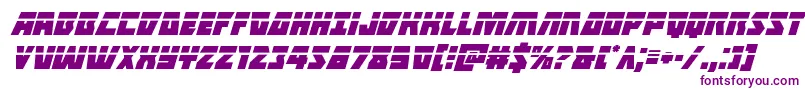 Halfshellherolaserital Font – Purple Fonts on White Background