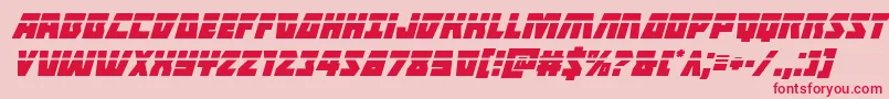 Halfshellherolaserital Font – Red Fonts on Pink Background