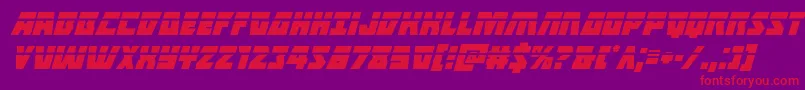 Halfshellherolaserital Font – Red Fonts on Purple Background