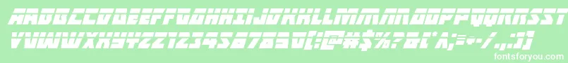 Halfshellherolaserital Font – White Fonts on Green Background