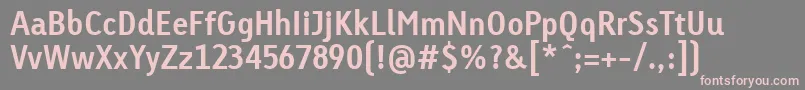 LinotypeTetriaBoldTab Font – Pink Fonts on Gray Background