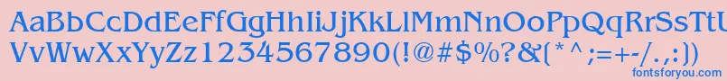 フォントBengalyNormal – ピンクの背景に青い文字