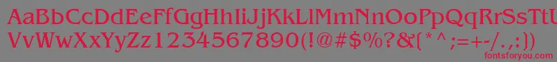 BengalyNormal Font – Red Fonts on Gray Background