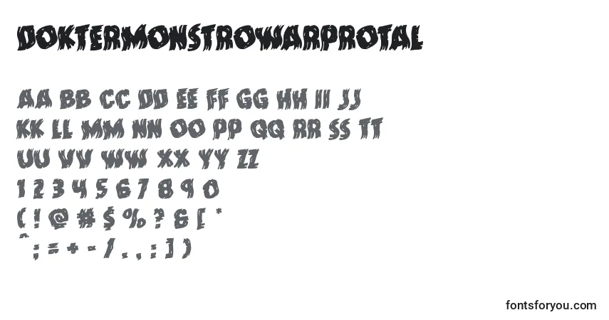 Шрифт Doktermonstrowarprotal – алфавит, цифры, специальные символы