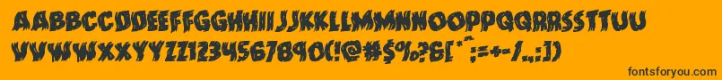 Doktermonstrowarprotal Font – Black Fonts on Orange Background