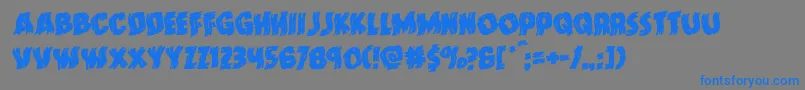 Doktermonstrowarprotal Font – Blue Fonts on Gray Background