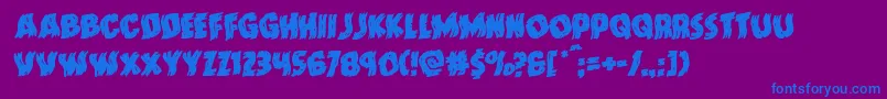 Doktermonstrowarprotal Font – Blue Fonts on Purple Background