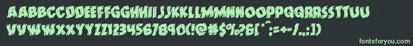 Doktermonstrowarprotal Font – Green Fonts on Black Background