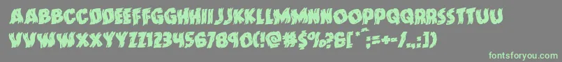 Doktermonstrowarprotal Font – Green Fonts on Gray Background