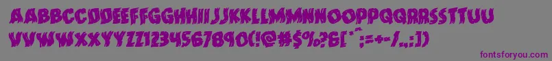Police Doktermonstrowarprotal – polices violettes sur fond gris