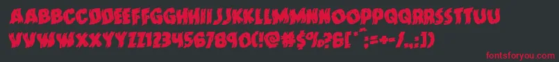 Doktermonstrowarprotal Font – Red Fonts on Black Background