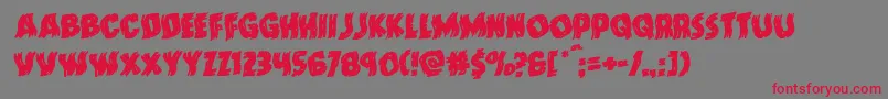 Doktermonstrowarprotal Font – Red Fonts on Gray Background