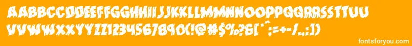 Doktermonstrowarprotal Font – White Fonts on Orange Background