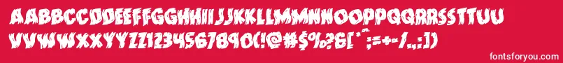 Doktermonstrowarprotal Font – White Fonts on Red Background