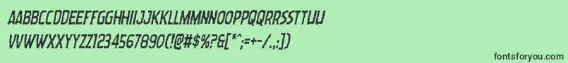 Wormcuisinecondital Font – Black Fonts on Green Background