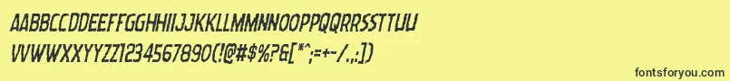 Шрифт Wormcuisinecondital – чёрные шрифты на жёлтом фоне