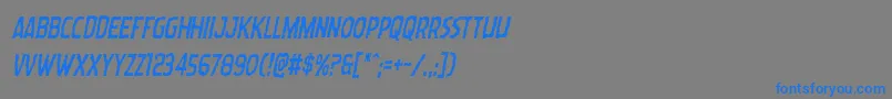 Wormcuisinecondital Font – Blue Fonts on Gray Background