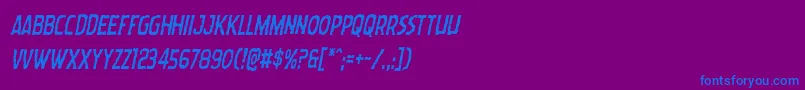 Wormcuisinecondital Font – Blue Fonts on Purple Background