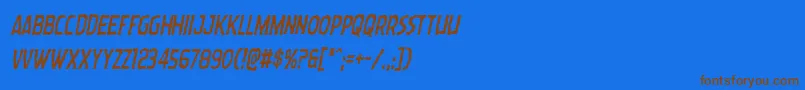 Wormcuisinecondital Font – Brown Fonts on Blue Background