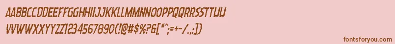 Wormcuisinecondital Font – Brown Fonts on Pink Background