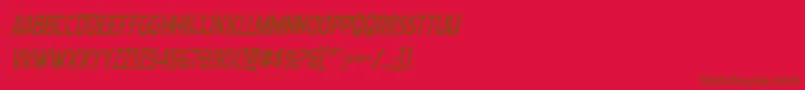 Wormcuisinecondital Font – Brown Fonts on Red Background