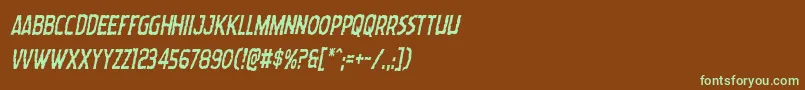 Шрифт Wormcuisinecondital – зелёные шрифты на коричневом фоне