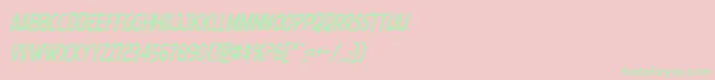 フォントWormcuisinecondital – ピンクの背景に緑の文字