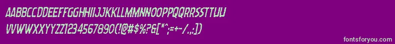 Wormcuisinecondital Font – Green Fonts on Purple Background