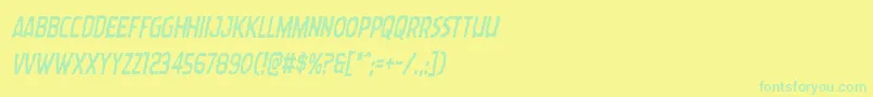 Wormcuisinecondital Font – Green Fonts on Yellow Background