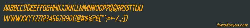 Wormcuisinecondital Font – Orange Fonts on Black Background