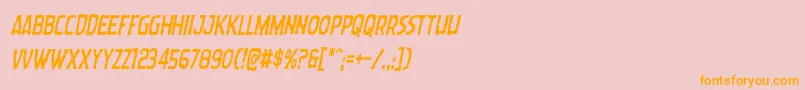 Wormcuisinecondital Font – Orange Fonts on Pink Background