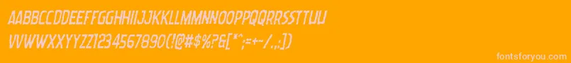 Wormcuisinecondital Font – Pink Fonts on Orange Background