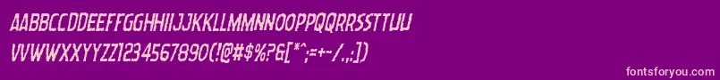 Wormcuisinecondital Font – Pink Fonts on Purple Background