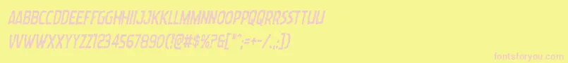 Wormcuisinecondital Font – Pink Fonts on Yellow Background