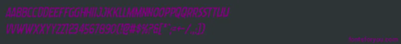 Wormcuisinecondital Font – Purple Fonts on Black Background