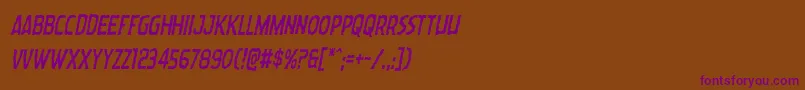 Wormcuisinecondital Font – Purple Fonts on Brown Background