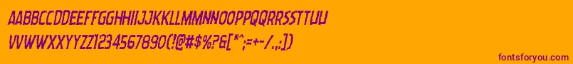 Шрифт Wormcuisinecondital – фиолетовые шрифты на оранжевом фоне