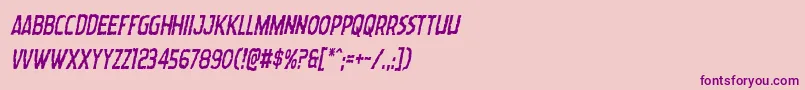 Police Wormcuisinecondital – polices violettes sur fond rose