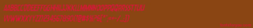 Wormcuisinecondital Font – Red Fonts on Brown Background