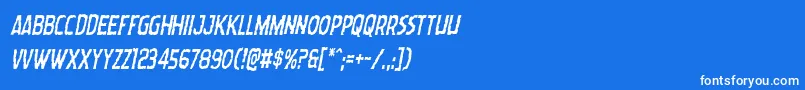 Wormcuisinecondital Font – White Fonts on Blue Background