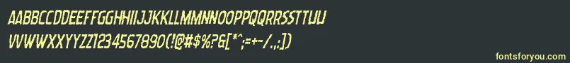 Wormcuisinecondital Font – Yellow Fonts on Black Background