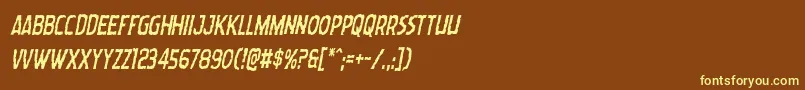 Wormcuisinecondital Font – Yellow Fonts on Brown Background