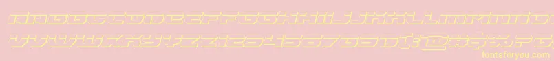 Annapolisbulletital-Schriftart – Gelbe Schriften auf rosa Hintergrund