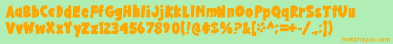 GargleBd Font – Orange Fonts on Green Background