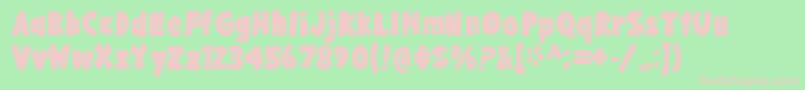 GargleBd Font – Pink Fonts on Green Background