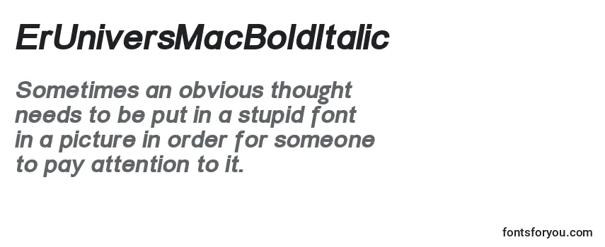 Review of the ErUniversMacBoldItalic Font
