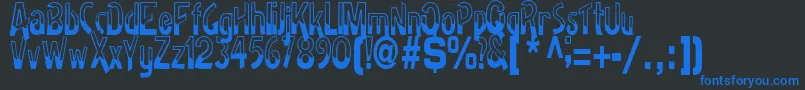 BadhRegularTtstd Font – Blue Fonts on Black Background